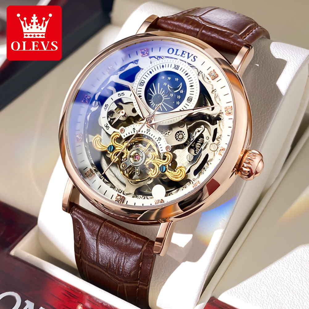 Seiko Watch Presage - OLEVS squelette montres mécanique automatique montre
